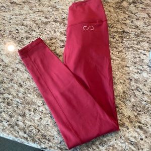 Curvesncombatboots Red Booty Scrunch Leggings Size Small